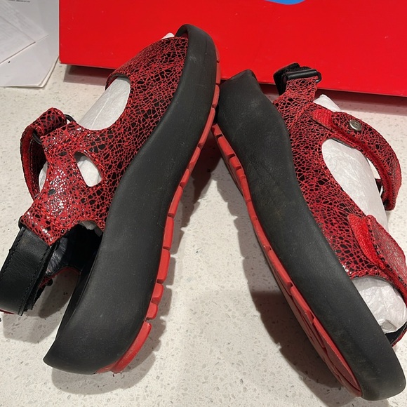 WOLKY platform sandals snakeskin red color size 38 - Picture 5 of 10